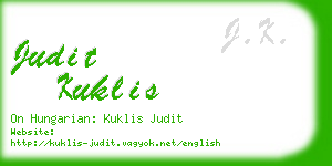 judit kuklis business card